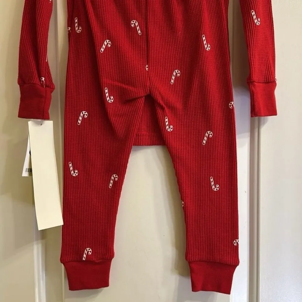 Carter’s Thermal Pajama Set NEW Red Candy Cane Christmas 2pc Set Size 24M